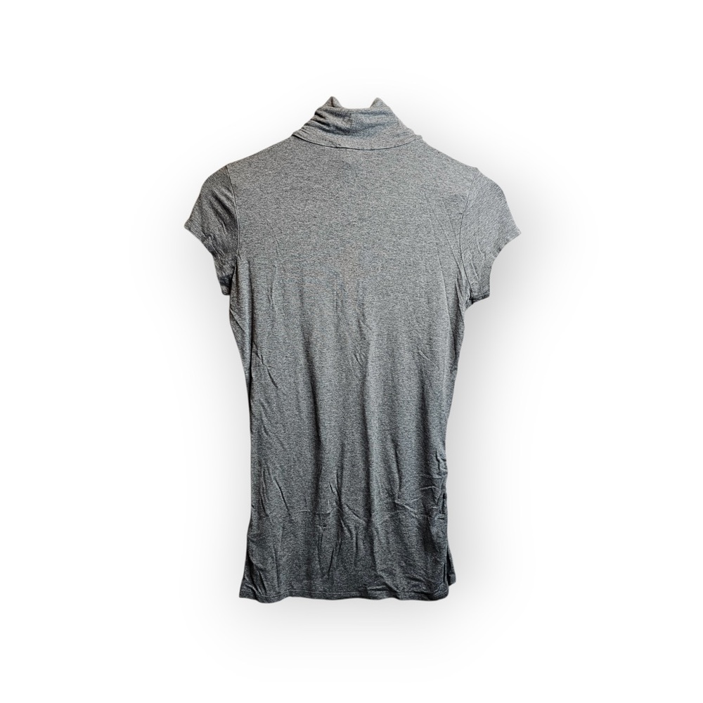 Vince Camuto Gray Mock Neck Short Sleeve Top - Size Small - Picture 5 of 5